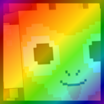 Rainbow Huge Pixel Monkey