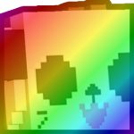 Rainbow Huge Pixel Otter