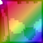 Rainbow Huge Pixel Shadow Griffin