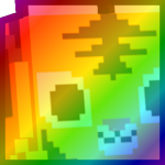Rainbow Huge Pixel Tiger