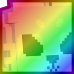 Rainbow Huge Pixel Wolf
