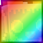 Rainbow Huge Pixel Yeti
