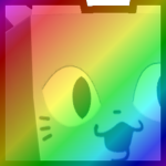 Rainbow Huge Pog Cat