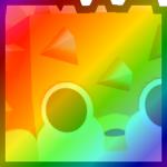 Rainbow Huge Pufferfish