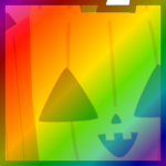 Rainbow Huge Pumpkin Cat