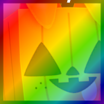 Rainbow Huge Pumpkin Dog