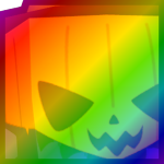 Rainbow Huge Pumpkin Scarecrow