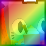 Rainbow Huge Pumpkin Spice Cat