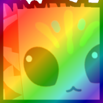 Rainbow Huge Red Fluffy