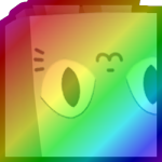 Rainbow Huge Reversed Cat