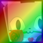 Rainbow Huge Rose Cat