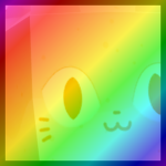 Rainbow Huge Sandcastle Cat