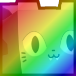 Rainbow Huge Scary Cat