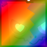 Rainbow Huge Shattered Heart Agony