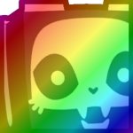 Rainbow Huge Skeleton Cat