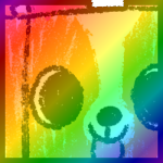 Rainbow Huge Sketch Corgi
