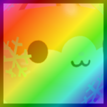 Rainbow Huge Snow Globe Hamster