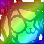 Rainbow Huge Soul Cat
