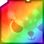 Rainbow Huge Stargazing Wolf