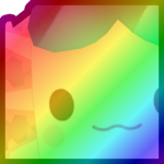 Rainbow Huge Surfboard Axolotl