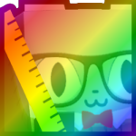Rainbow Huge Teacher Cat