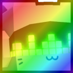 Rainbow Huge Techno Cat