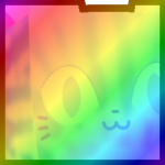 Rainbow Huge Tiedye Cat