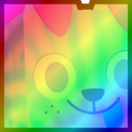 Rainbow Huge Tiedye Dog