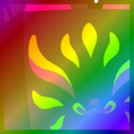 Rainbow Huge UV Kitsune