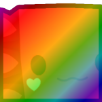 Rainbow Huge Valentines Axolotl