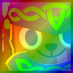 Rainbow Huge Valkyrie Dog