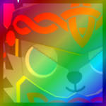 Rainbow Huge Valkyrie Wolf