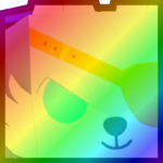 Rainbow Huge Warrior Wolf