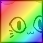 Rainbow Huge White Balloon Cat