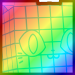 Rainbow Huge Wireframe Cat