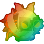 Rainbow Junkyard Hound Ball
