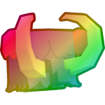 Rainbow Jurassic Elephant