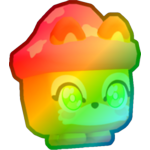 Rainbow Kawaii Mushroom Fox