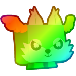 Rainbow Lucki Wolf