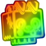 Rainbow Neon Dog