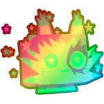 Rainbow Neon Twilight Cat