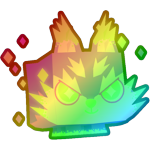Rainbow Neon Twilight Wolf