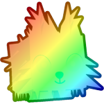 Rainbow North Pole Wolf
