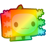 Rainbow Orange Axolotl