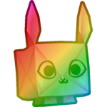 Rainbow Origami Bunny