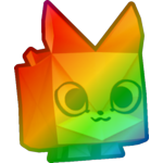 Rainbow Origami Fox