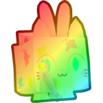Rainbow Painted Cat