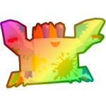Rainbow Painted King Crab