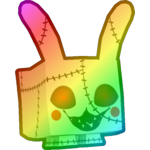 Rainbow Patchwork Bunny