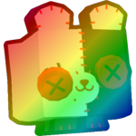 Rainbow Patchwork Teddy Bear